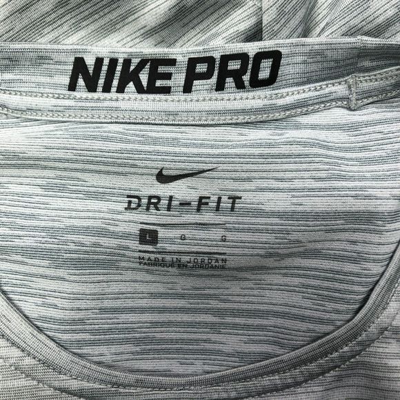 Nike Pro Dri Fit Men Athletic Training T-Shirt Tee Size Large Gray M113 -2 - Picture 5 of 15